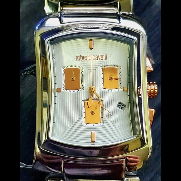 NEW Roberto Cavalli SS Rose Tomahawk Men's Chronograph‎ Watch - Picture 1 of 10